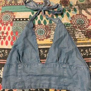 Denim crop top